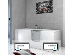 New AcquaVapore AquaVapore Seniorenwanne mit Tür Whirlpool S12-TH-AIR-L Badewanne 170x85cm