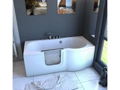 New AcquaVapore AquaVapore Seniorenwanne mit Tür Whirlpool S12-TH-AIR-L Badewanne 170x85cm