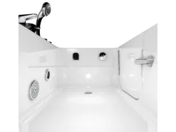 AcquaVapore Einhebelmischer<AquaVapore Whirlpool Seniorenwanne mit Tür S17-EH-WP-L 150x75cm