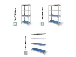 AR Shelving Lebensmittelregal Gastronorm M 180 cm x 110 x 50 cm< Küchenregale