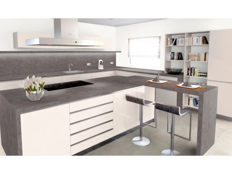 Einbauküchen<Arbeitsplatte Metall Versicolour 60 cm x 3,9 cm Meterware