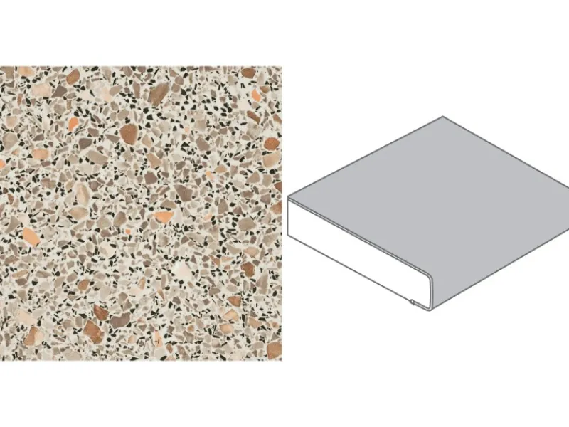 Clearance Arbeitsplatte 60 cm x 3,9 cm Meterware Mosaik Carmin