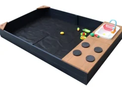 Clearance AXI Kelly Sandkasten mit Spielküchenzeile Anthrazit - Braun 180 x 115 x 22 cm
