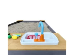 AXI Kochfelder<Sandkasten Kelly mit Spielküchenzeile Grau Braun 115 cm x 21,8 cm x 180 cm