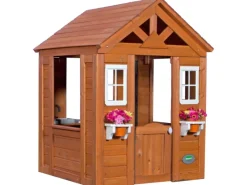 Backyard Discovery Herde<Backyard Spielhaus Timberlake aus Zedernholz 107 cm x 117 cm inkl. Zubehör