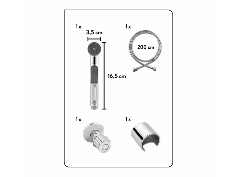 baliv Zubehör Für Küchenarmatur<Bidet-Handbrauseset HBR-30.290 Verchromt
