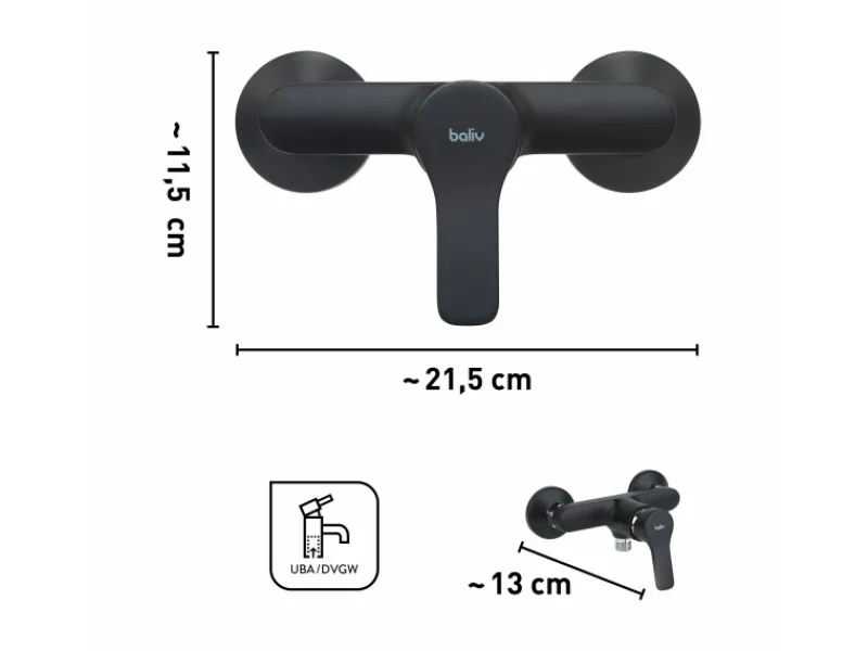 Clearance baliv Duscharmatur DU-5750 Schwarz