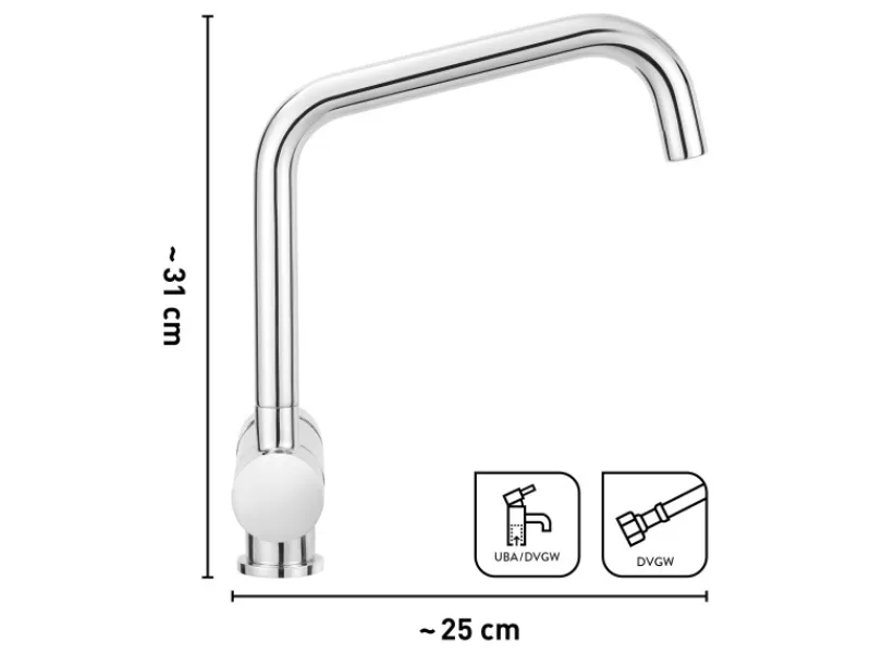 Best baliv Küchenarmatur KI-1370 Chrom für Vorfenstermontage