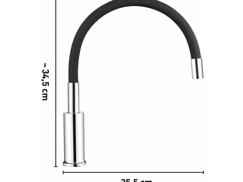 Hot baliv Küchenarmatur KI-1100 Chrom-Schwarz
