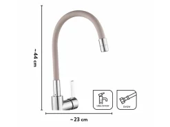 Online baliv Küchenarmatur KI-1822 Chrom-Taupe