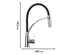 Outlet baliv Küchenarmatur KI-1861 Chrom-Schwarz