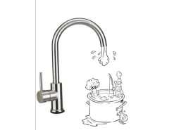 Best baliv Küchenarmatur KI-1832 Edelstahl Edelstahl-Optik