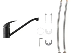 Discount baliv Küchenarmatur KI-1520 Schwarz Matt