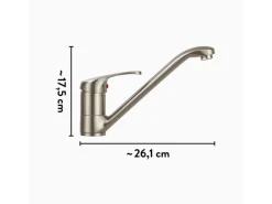Hot baliv Niederdruck-Küchenarmatur KI-5093 N Edelstahl-Optik