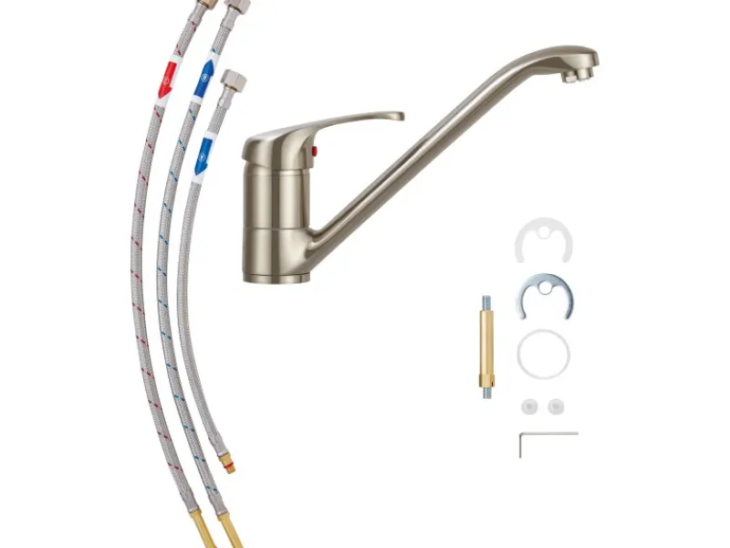 Hot baliv Niederdruck-Küchenarmatur KI-5093 N Edelstahl-Optik