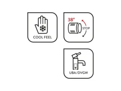 baliv Thermostat-Wannenarmatur WA-5050 Chrom