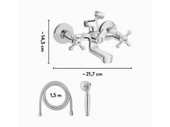 baliv Zweigriffarmatur<Wannenarmatur WA-5040 Chrom
