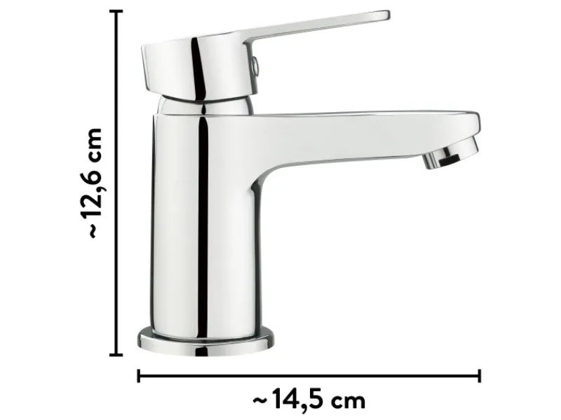 baliv Einhebelmischer<Waschtischarmatur WT-5890 Einhebel Verchromt