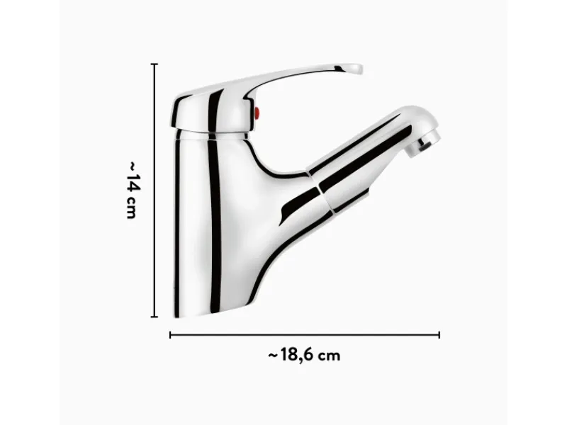baliv Einhebelmischer<Waschtischarmatur WT-5091 Chrom