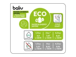 baliv Waschtischarmatur WT-680 mit Handbrause Einhebel Verchromt< Einhebelmischer