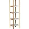 MSV Bambusregal mit 5 Ablagen 34 cm x 33 cm x 140 cm< Küchenregale