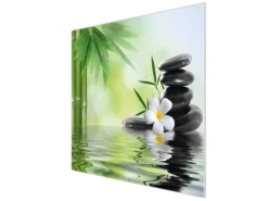 Sale Banjado Herdabdeckplatte Glas 1 Teilig 60x52CM Schneidebrett Herdabdeckung Mit Motiv Steine & Relax 6