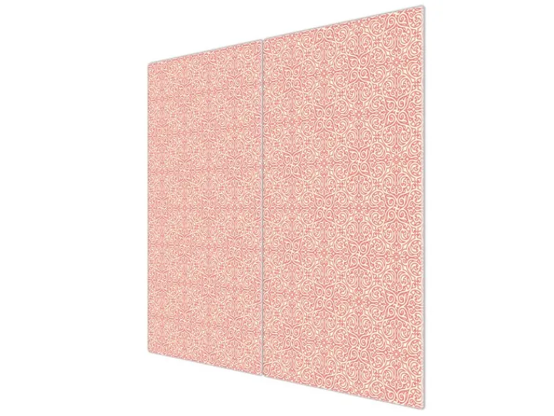 Banjado Herdabdeckplatte Glas 2 Teilig Je 30x52CM Schneidebrett Herdabdeckung Mit Motiv Rosa Arabesque< Herde|Kochfelder