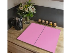 Banjado Schneidebretter|Herdabdeckungen<Herdabdeckplatte Glas 2 Teilig Je 30x52CM Schneidebrett Herdabdeckung Mit Motiv Rose