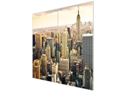 Banjado Herdabdeckplatte Glas 2 Teilig Je 30x52CM Schneidebrett Herdabdeckung Mit Motiv New York City< Schneidebretter|Herdabdeckungen