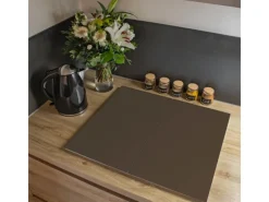 Banjado Herdabdeckungen|Herde<Herdabdeckplatte Glas 2 Teilig Je 30x52CM Schneidebrett Herdabdeckung Mit Motiv Schokobraun