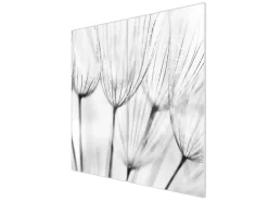 Banjado Herdabdeckplatte Glas 2 Teilig Je 30x52CM Schneidebrett Herdabdeckung Mit Motiv Pusteblumen Sw< Schneidebretter|Herdabdeckungen