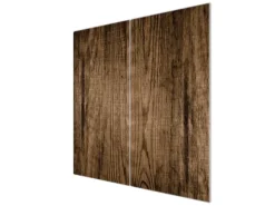Banjado Herdabdeckungen|Kochfelder<Herdabdeckplatte Glas 2 Teilig Je 30x52CM Schneidebrett Herdabdeckung Mit Motiv Maserung Dunkel