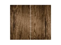 Banjado Herdabdeckungen|Kochfelder<Herdabdeckplatte Glas 2 Teilig Je 30x52CM Schneidebrett Herdabdeckung Mit Motiv Maserung Dunkel