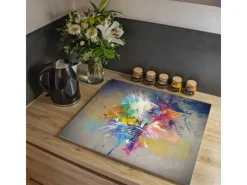 Outlet Banjado Herdabdeckplatte Glas 1 Teilig 60x52CM Schneidebrett Herdabdeckung Mit Motiv Idee