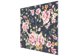 Banjado Herdabdeckplatte Glas 2 Teilig Je 30x52CM Schneidebrett Herdabdeckung Mit Motiv Rosen Auf Anthrazit< Schneidebretter|Herdabdeckungen
