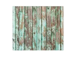 Banjado Herdabdeckplatte Glas 2 Teilig Je 30x52CM Schneidebrett Herdabdeckung Mit Motiv Verwittertes Holz< Schneidebretter|Herdabdeckungen
