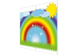 Banjado Herdabdeckplatte Glas 2 Teilig Je 30x52CM Schneidebrett Herdabdeckung Mit Motiv Regenbogen< Herdabdeckungen|Kochfelder