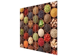 Banjado Herdabdeckplatte Glas 2 Teilig Je 30x52CM Schneidebrett Herdabdeckung Mit Motiv Zutaten< Schneidebretter|Herdabdeckungen