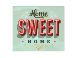 Banjado Herdabdeckplatte Glas 1 Teilig 60x52CM Schneidebrett Herdabdeckung Mit Motiv Home Sweet Home< Schneidebretter|Herdabdeckungen