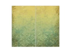 Banjado Herdabdeckplatte Glas 2 Teilig Je 30x52CM Schneidebrett Herdabdeckung Mit Motiv Vintage Messing< Schneidebretter|Herdabdeckungen