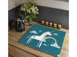 Banjado Herdabdeckungen|Herde<Herdabdeckplatte Glas 2 Teilig Je 30x52CM Schneidebrett Herdabdeckung Mit Motiv Einhorn