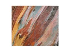 Sale Banjado Herdabdeckplatte Glas 2 Teilig Je 30x52CM Schneidebrett Herdabdeckung Mit Motiv Coloured Wood