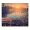 Sale Banjado Herdabdeckplatte Glas 2 Teilig Je 30x52CM Schneidebrett Herdabdeckung Mit Motiv Bank Am See