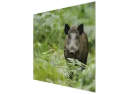 Banjado Herdabdeckplatte Glas 2 Teilig Je 30x52CM Schneidebrett Herdabdeckung Mit Motiv Wildschwein< Schneidebretter|Herdabdeckungen