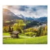 Banjado Schneidebretter|Herdabdeckungen<Herdabdeckplatte Glas 2 Teilig Je 30x52CM Schneidebrett Herdabdeckung Mit Motiv Berchtesgadener Land