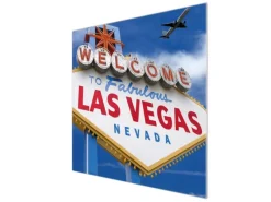 Hot Banjado Herdabdeckplatte Glas 1 Teilig 60x52CM Schneidebrett Herdabdeckung Mit Motiv Las Vegas