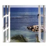 Banjado Schneidebretter|Herdabdeckungen<Herdabdeckplatte Glas 1 Teilig 60x52CM Schneidebrett Herdabdeckung Mit Motiv Fensterpanorama