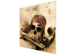 Banjado Schneidebretter|Herde<Herdabdeckplatte Glas 1 Teilig 60x52CM Schneidebrett Herdabdeckung Mit Motiv Pirat
