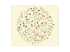 Banjado Schneidebretter|Herdabdeckungen<Herdabdeckplatte Glas 2 Teilig Je 30x52CM Schneidebrett Herdabdeckung Mit Motiv Blumenreigen