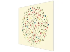Banjado Schneidebretter|Herdabdeckungen<Herdabdeckplatte Glas 2 Teilig Je 30x52CM Schneidebrett Herdabdeckung Mit Motiv Blumenreigen